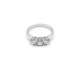 18kt White Gold Trilogy Ring with Natural Diamonds 0.90 Carat - Color G Clarity VVS2 - IGI Certified