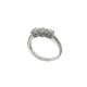 18kt White Gold Trilogy Ring with Natural Diamonds 0.90 Carat - Color G Clarity VVS2 - IGI Certified