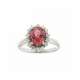 Ring rubellite 1.58 cts. 0.42 carats diamonds G-VS1