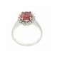 Anello con rubellite carati 1,58 diamanti carati 0.42 G-VS1