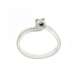 White gold Valentino style Solitaire Ring 0.15 carats diamonds G-VS1