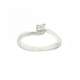 White gold Valentino style Solitaire Ring 0.15 carats diamonds G-VS1