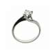 White gold solitaire diamond ring HRD certificate Antwerp carats 0.60 G color VS2 clarity