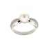 White gold pearl ring 8mm 0.14 carats diamonds G Color VS1 Clarity