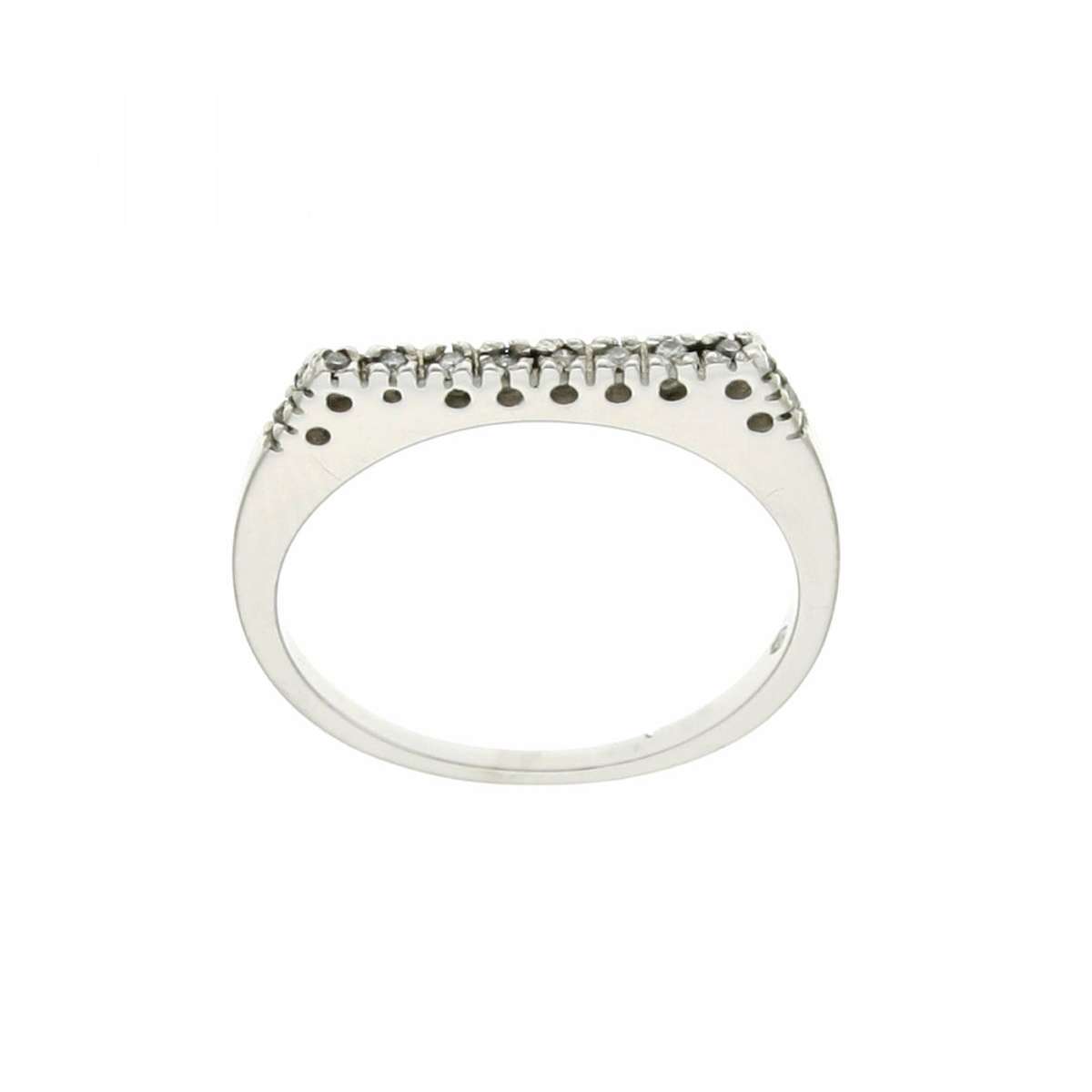 White gold eternity ring flat head 0.06 carats diamonds G Color VS1 Clarity