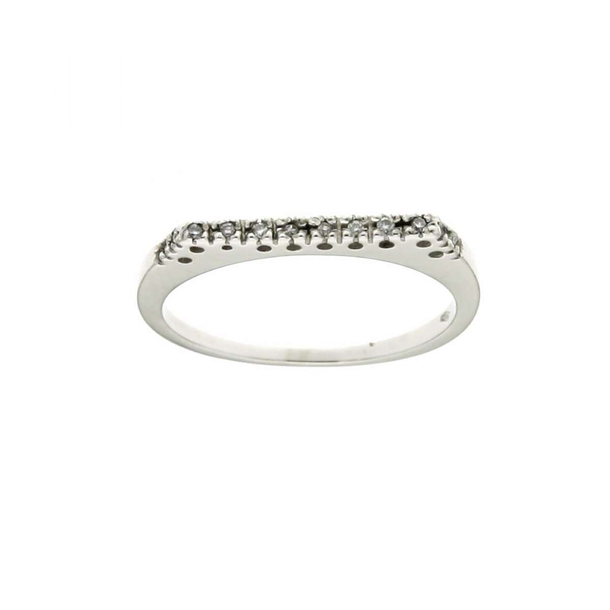 White gold eternity ring flat head 0.06 carats diamonds G Color VS1 Clarity