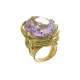 Lost wax ring amethyst 40.00 carats