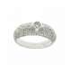 White gold solitaire ring with pave diamonds 0.47 carats G Color - VS1 Clarity