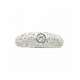 White gold solitaire ring with pave diamonds 0.47 carats G Color - VS1 Clarity