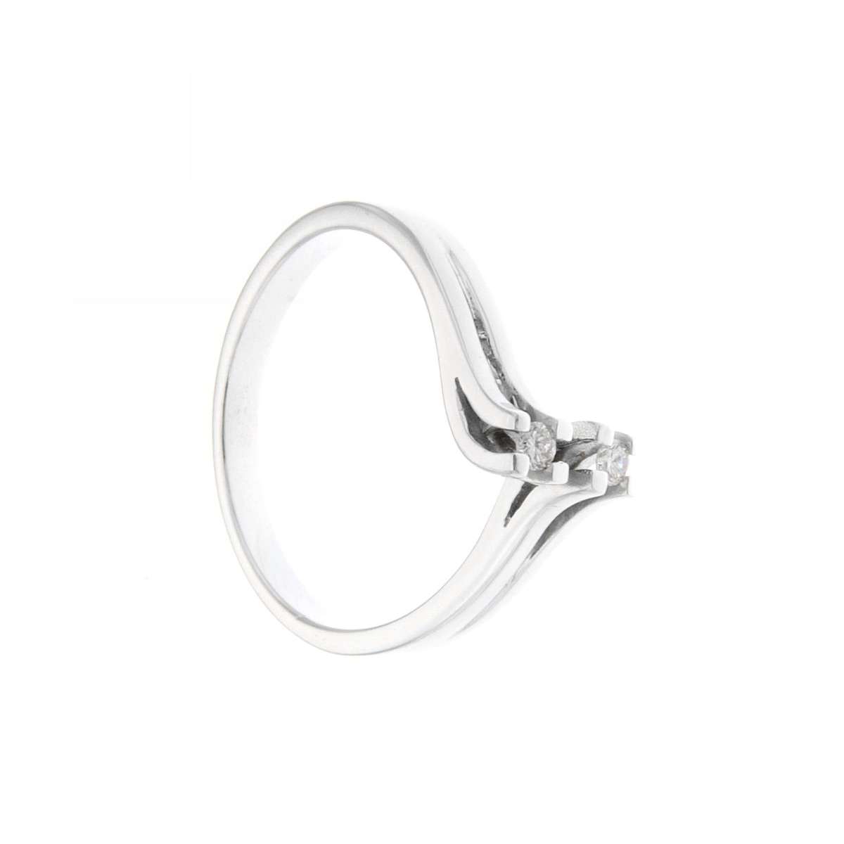 Contrarie Ring white gold 0.08 carats diamonds G-VS1