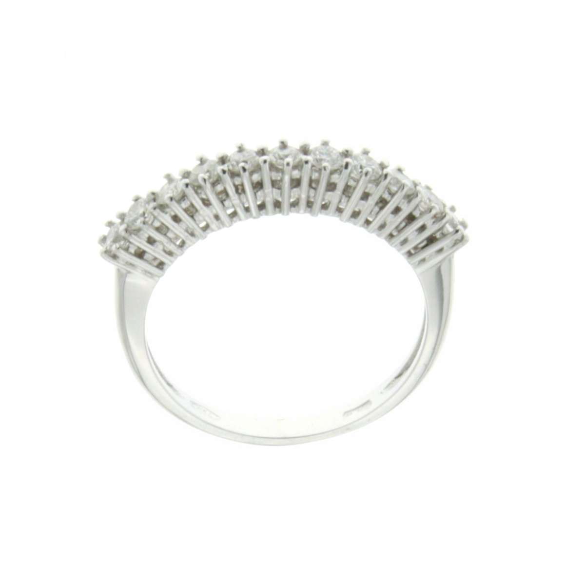 Half eternity Ring white gold 0.55 carat diamond G-VVS1