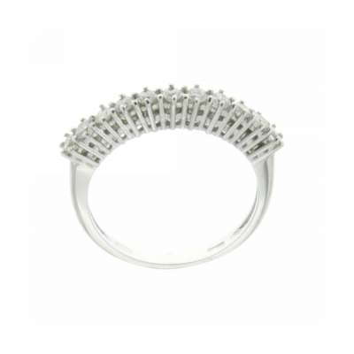 Half eternity Ring white gold 0.55 carat diamond G-VVS1