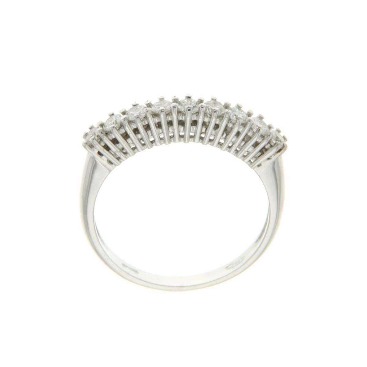 Half eternity Ring white gold 0.42 carat diamond G-VVS1