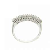 Anello mezza veretta con diamanti carati 0,42 G-VVS1 Anello mezza veretta con diamanti carati 0,42 G-VVS1
