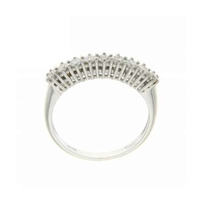 Half eternity Ring white gold 0.42 carat diamond G-VVS1