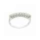 Half eternity Ring white gold 0.42 carat diamond G-VVS1