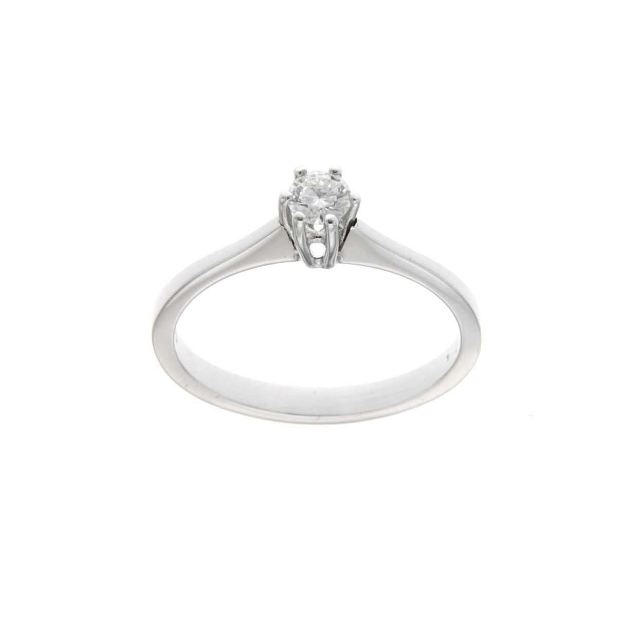 White gold solitaire ring diamond 0.20 carats G-VS1