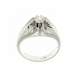 White gold solitaire ring for men 0.40 carats G-VS1