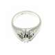 White gold solitaire ring for men 0.40 carats G-VS1