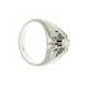 White gold solitaire ring for men 0.40 carats G-VS1