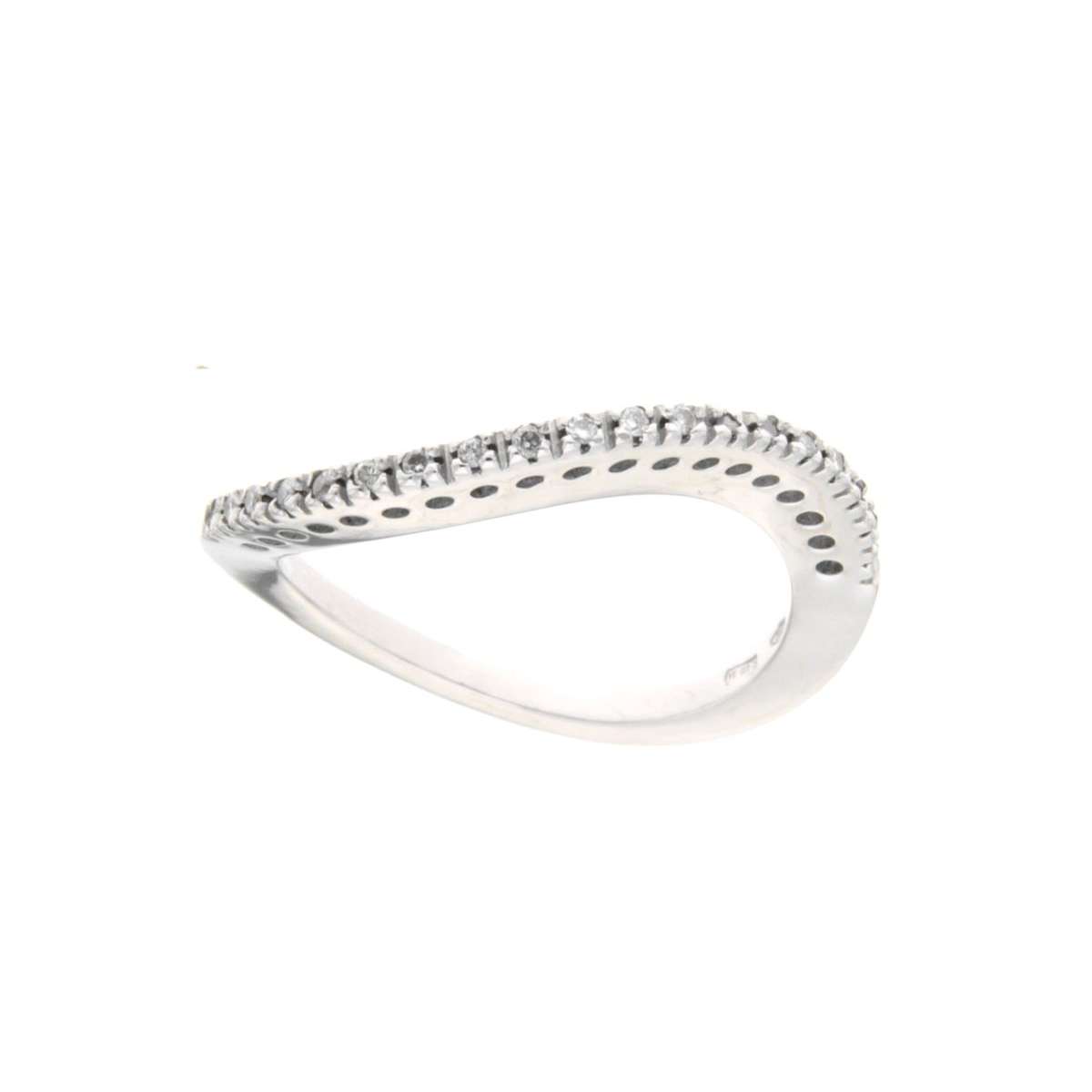 White gold half eternity ring 0.10 carat diamond G-VS1 