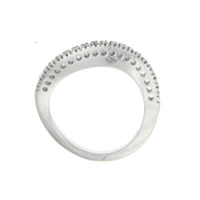 White gold half eternity ring 0.10 carat diamond G-VS1 