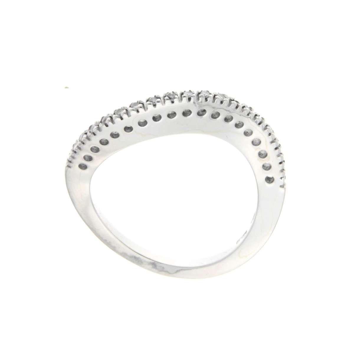 White gold half eternity ring 0.10 carat diamond G-VS1 