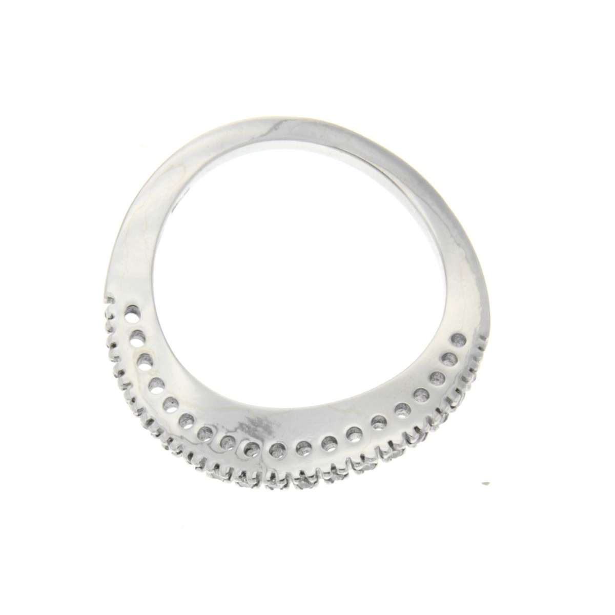 White gold half eternity ring 0.10 carat diamond G-VS1 