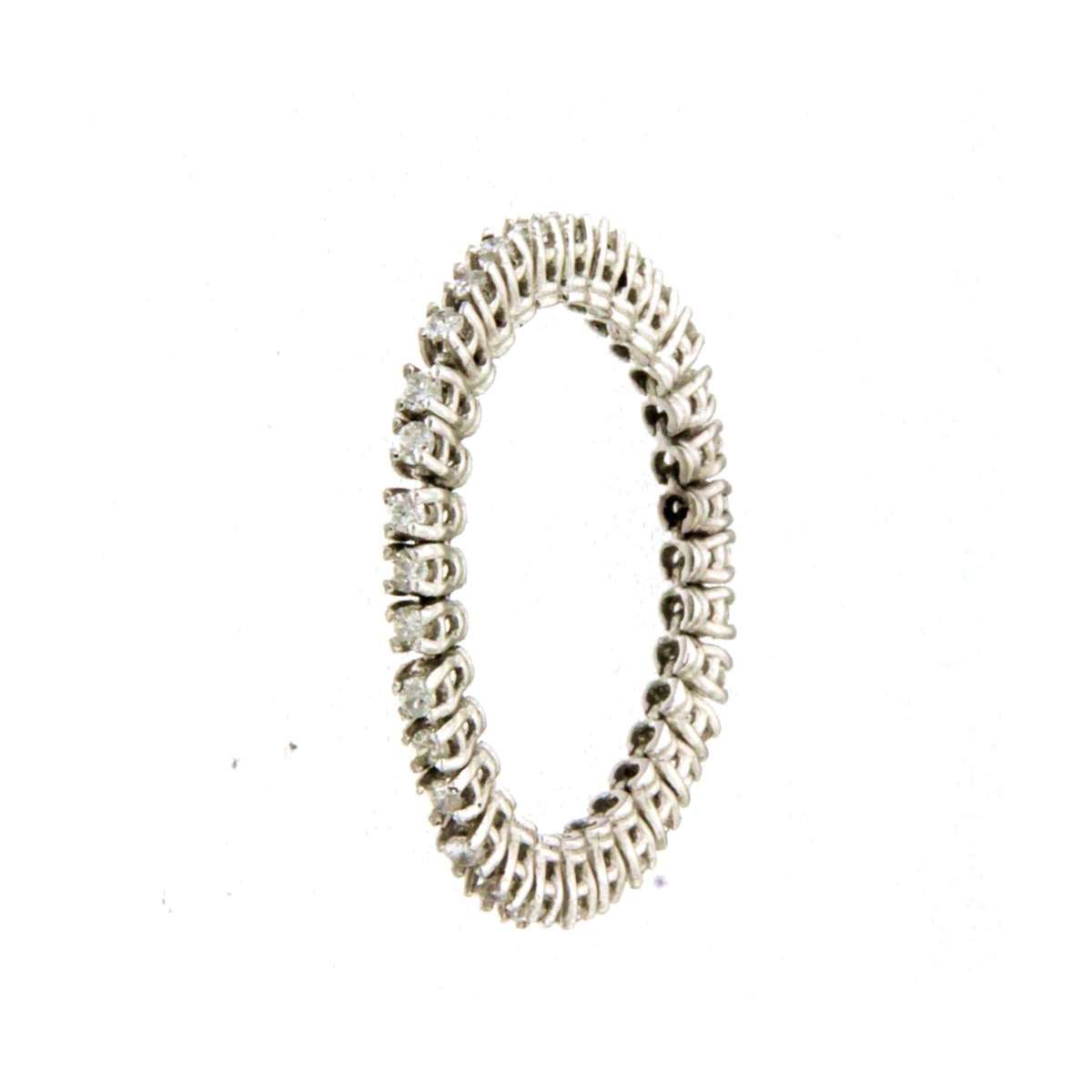 White gold articulated eternity ring 0.41 carats diamonds G Color VS1 Clarity