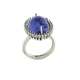 Anello con tanzanite carati 11,20 e diamanti ct 0,32 G-VS1