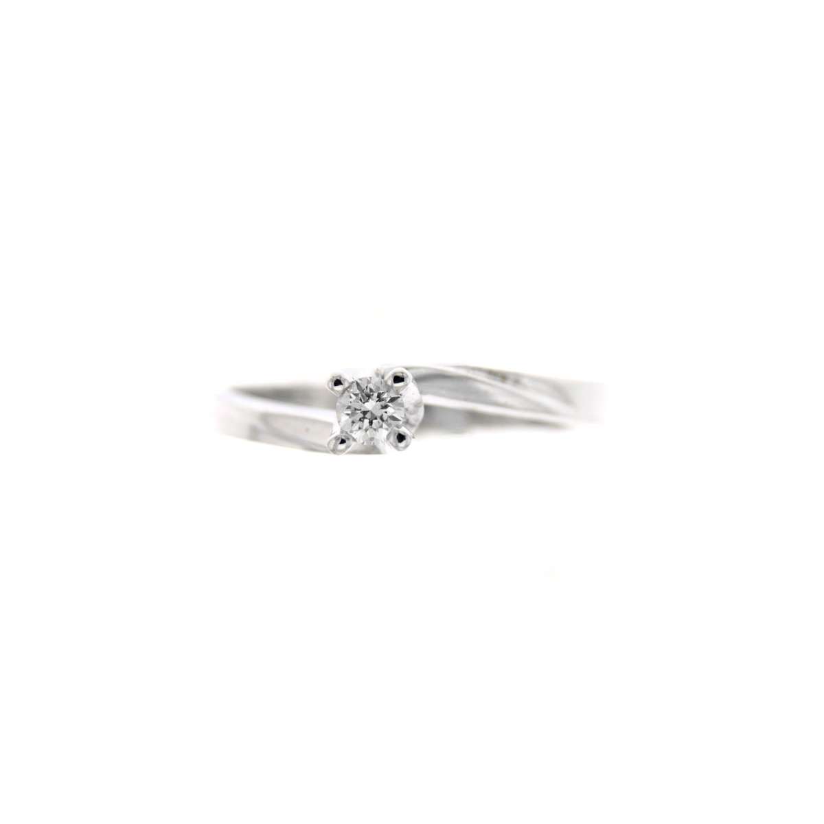 Anello solitario Valentino diamante carati 0,11 E-SI1 IGI Antwerp 