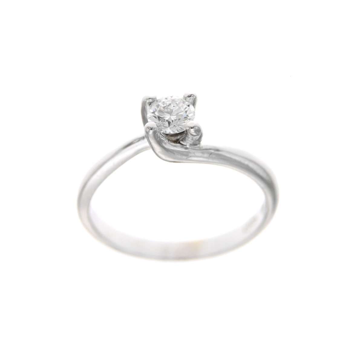 Valentino Solitaire Ring: 4 Prongs with 0.40 ct Diamond G-VS1