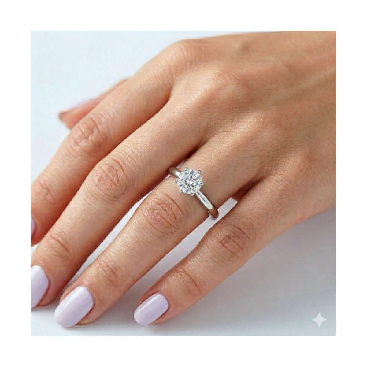 Solitaire ring 4 prongs with IGI certified diamond 1.01 ct G-VS2
