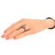 White gold women's solitaire ring with certified diamonds total weight 0.76 g-if