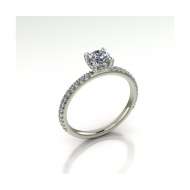 Anello  solitario con diamanti certificato gia carati totali 0.76 g-if Anello  solitario con diamanti certificato gia carati totali 0.76 g-if