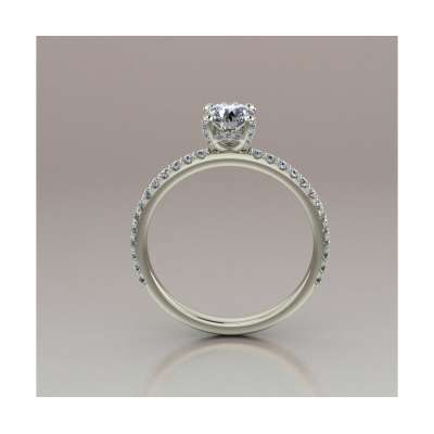 Anello  solitario con diamanti certificato gia carati totali 0.76 g-if