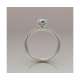 White gold women's solitaire ring with certified diamonds total weight 0.76 g-if