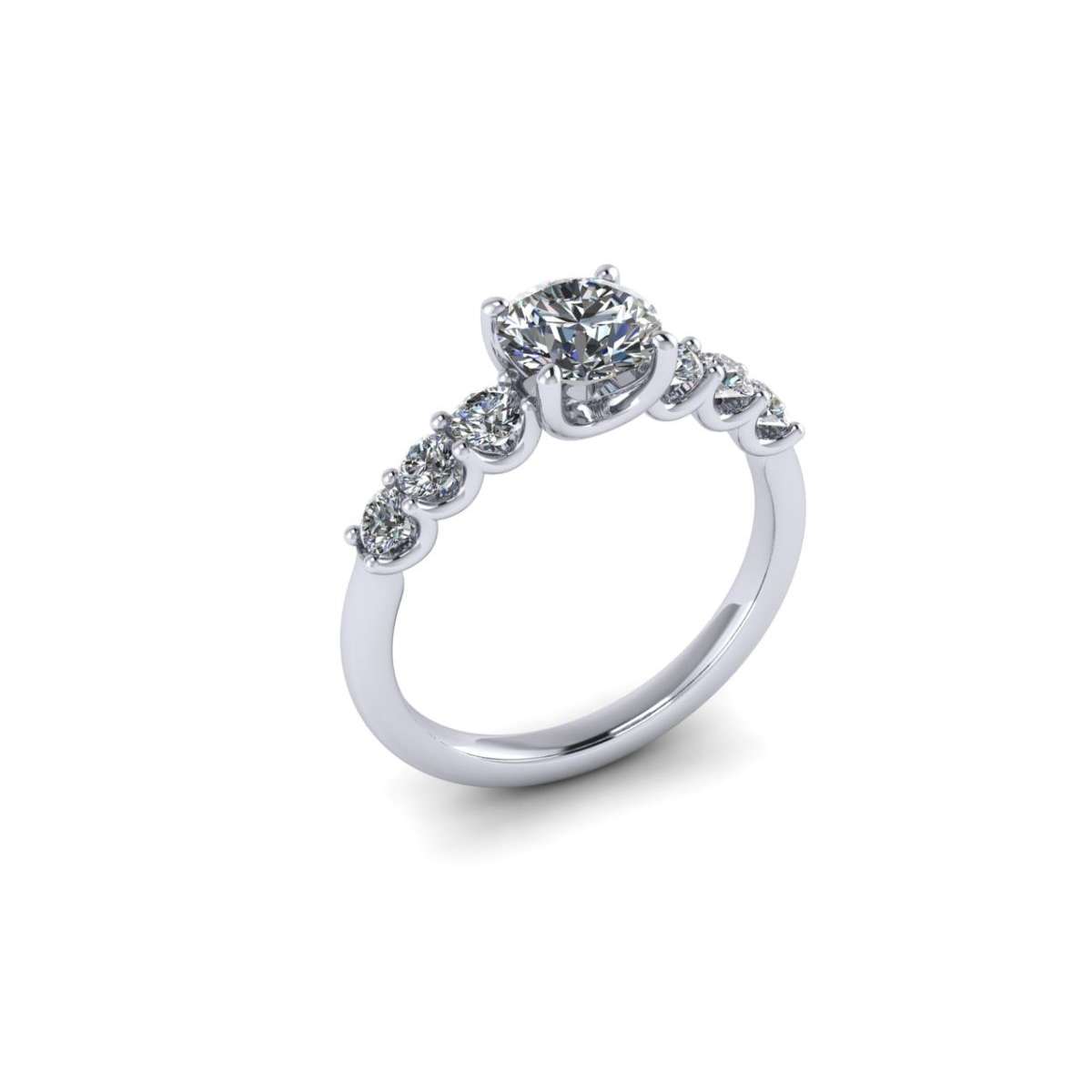 Anello solitario un carato e mezzo G IF GIA