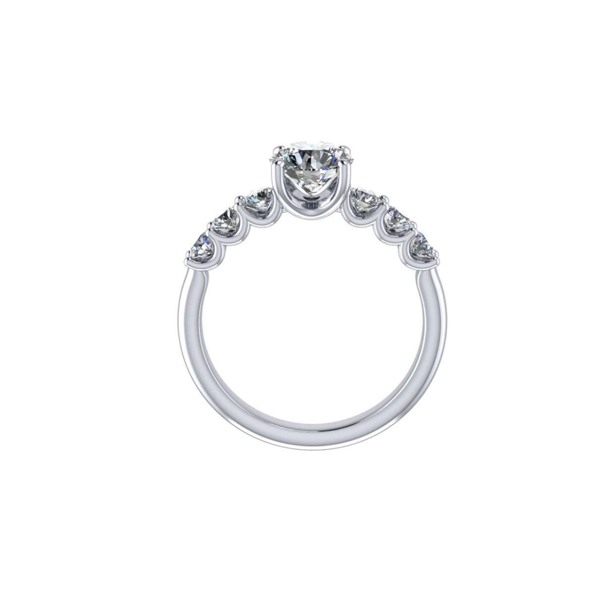 Women's solitaire paired with platinum and diamonds cerrtificato already total carats 1.50 G-IF