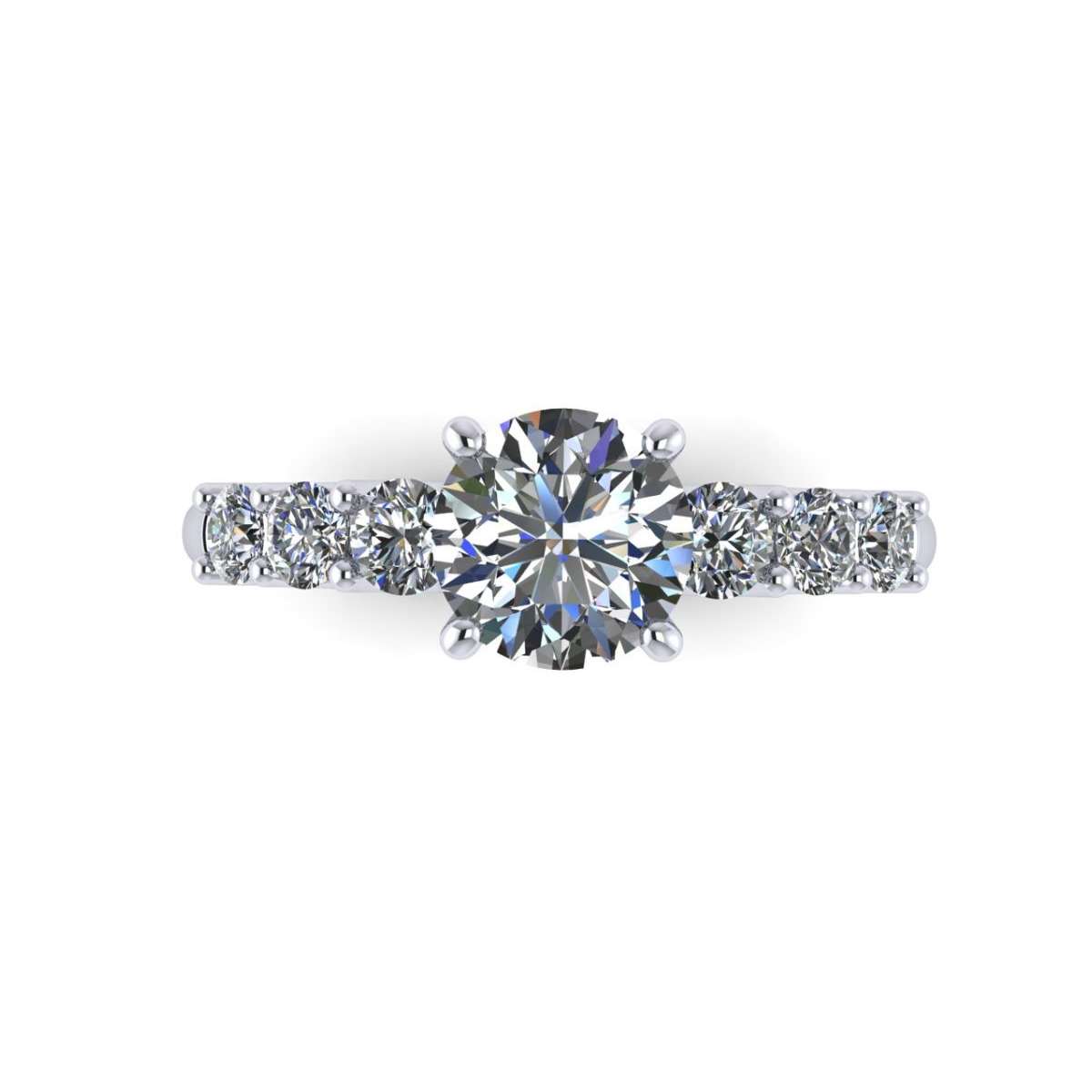 Women's solitaire paired with platinum and diamonds cerrtificato already total carats 1.50 G-IF