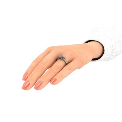 Jewel in white gold ring trilogy three diamonds carats 0,73 D-VVS1