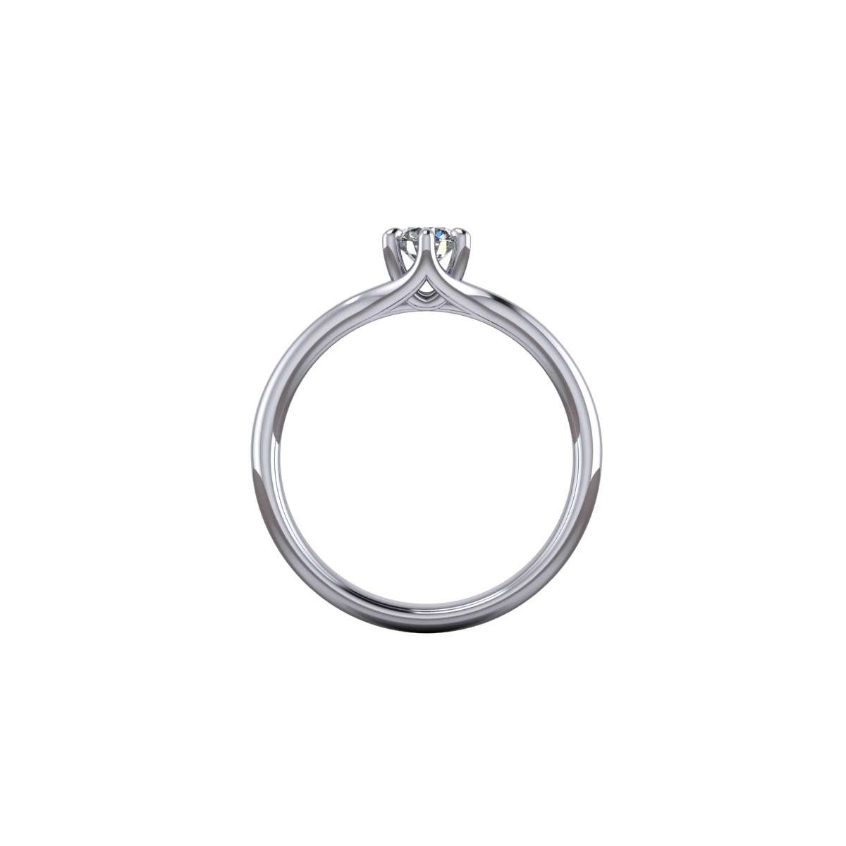 Anello solitario diamante certificato GIA carati 0.32 D-IF