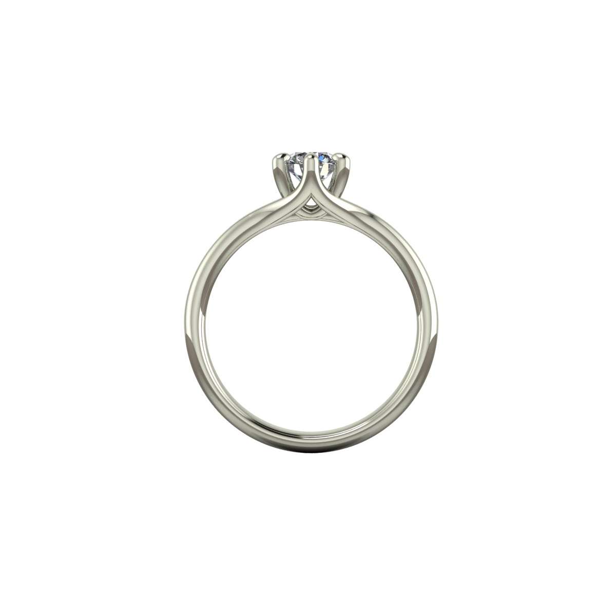 White gold solitaire diamond certificate GIA carats 0.50 E-VS2