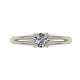 Solitaire ring femininity white gold diamond certificate GIA carat 0.40 G-IF