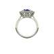 Women's ring in white sapphire blue carats 3.00 and diamonds carats 0.80 g-vs1