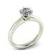 White gold women's ring with certified diamond GIA carat 0.80 D-VS2