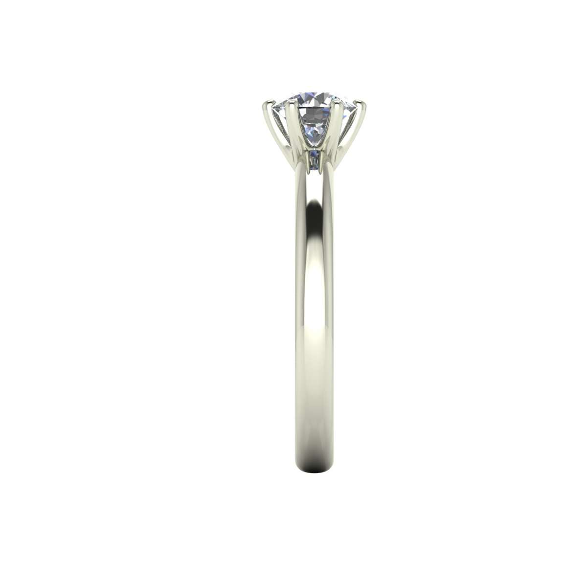 Anello solitario con diamante GIA carati 0.80 D-VS2