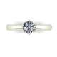 White gold women's ring with certified diamond GIA carat 0.80 D-VS2