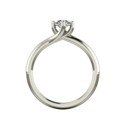 Solitaire ring with GIA certified diamond carats 0.38 g-si2