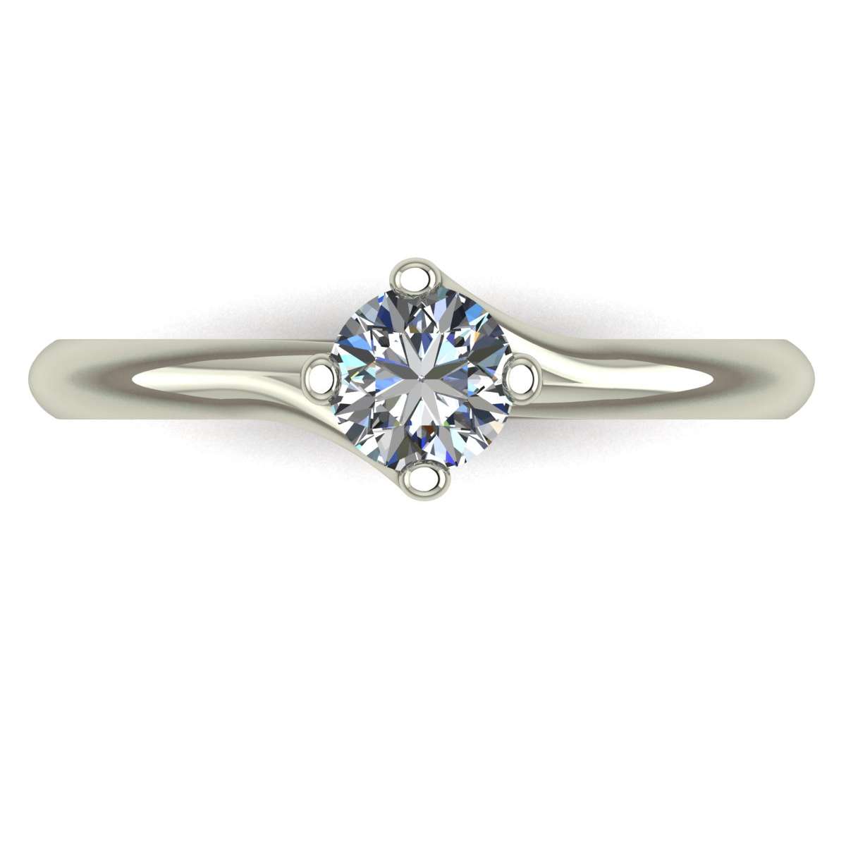 Solitaire ring with GIA certified diamond carats 0.38 g-si2